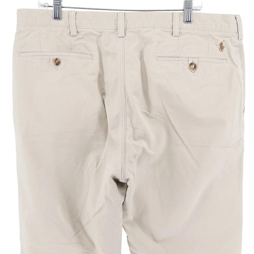 Polo Ralph Lauren Mens 38x32 Stretch Classic Fit Chino Pants Khaki Tan Preppy